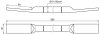 Kupfer-Kabel-Erdungsbruecke NYY-O beidseitig mit Lasche 80X30mm L 800mm