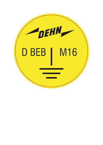 Erdungsaufkleber als Kennzeichnung fuer Bahnerdungsprodukte D  50mm