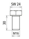 Sechskantschraube M16x30mm NIRO A4-70