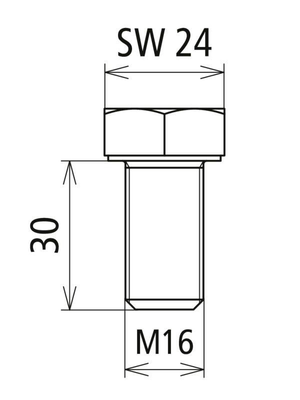 Sechskantschraube M16x30mm NIRO A4-70 – Bild 2 von 2