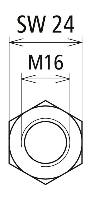 Sechskantmutter M16 NIRO A4 DIN 934 – Bild 2 von 2