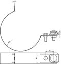 Regenrohrschelle D 100mm Cu-St/tZn Ausf. Zweimetall m. Klemmbock 6-10mm