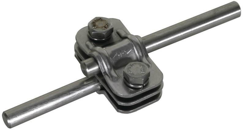 UNI-Trennklemme NIRO 200kA m. Zwischen- platte f. 2xRd 10mm o. 1xRd 10mm/Fl 30mm