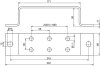 Erdungsschiene NIRO f. Potentialaus- gleich m. 2 x 3 Anschluesse