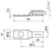 Presskabelschuh DIN 46235 25mm*2 M10 Cu/gal Sn mit Nickelsperrschicht