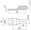 Presskabelschuh DIN 46235 35mm*2 M10 Cu/gal Sn mit Nickelsperrschicht