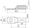 Presskabelschuh DIN 46235 50mm*2 M10 Cu/gal Sn mit Nickelsperrschicht