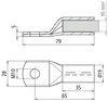 Presskabelschuh DIN 46235 95mm*2 M10 Cu/gal Sn mit Nickelsperrschicht