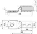 Presskabelschuh DIN 46235 95mm*2 M10 Cu/gal Sn mit Nickelsperrschicht