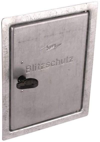 Revisionstuer St/tZn  m. Vierkant- schluessel  Aussenmass 230x180mm