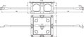 Trennstellenkasten 160x160x68mm mit 2 Cu-Leitungen 16mm*2 L ca. 230mm