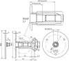 Erdungsfestpunkt Typ M M10/M12 NIRO(V4A) m. MV-Klemme f. Rd 8-10mm St/tZn