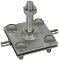 Anschlussklemme f. Erdungsfestpunkt M12 f. Rd 7-10/Fl30-40mm  NIRO (V4A)