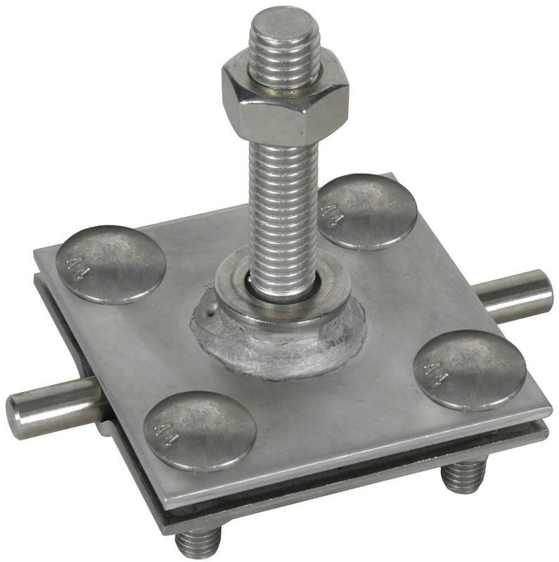 Anschlussklemme f. Erdungsfestpunkt M12 f. Rd 7-10/Fl30-40mm  NIRO (V4A)