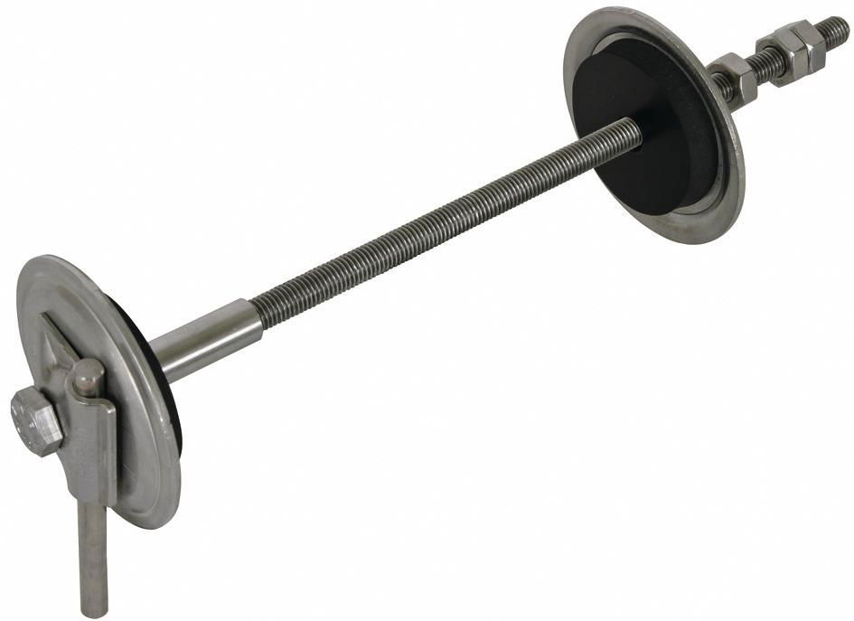 Erder-/Wanddurchfuehrung  300-500mm m. Gewinde M10 L 508mm  NIRO (V4A)