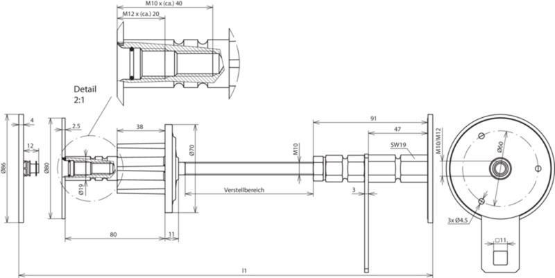 Wanddurchfuehrung m. Druckwasserschutz f. Staerken 300-400mm NIRO (V4A) – Bild 2 von 2