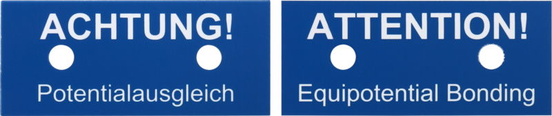 Hinweisschild  ACHTUNG! Potentialausgleich