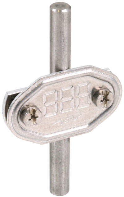 Nummernschild m. Praegung, AL f. Rd 7-10 mm Fl 30 mm