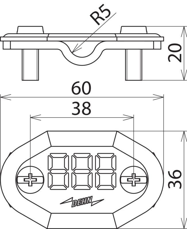Nummernschild m. Praegung, AL f. Rd 7-10 mm Fl 30 mm – Bild 2 von 2