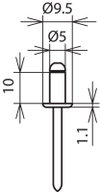 Blindniete D 5mm L 10mm AL/V2A (aehnl. DIN 7337 (EN 15979))