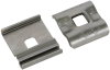 Kontaktplatte 4-50mm*2 u. Doppelueberleger Rd 8-10mm m. Vierkantloch 9x9mm NIRO