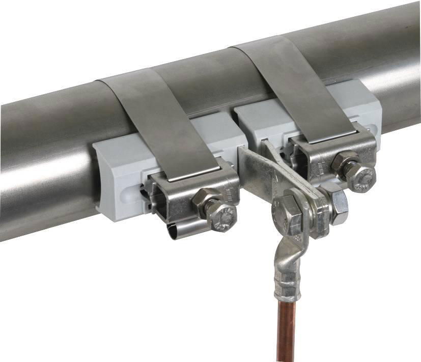 Bandrohrschelle f. Ex-Bereich D 27-89mm m. Anschlussschraube M10 Cu/gal Sn-NIRO