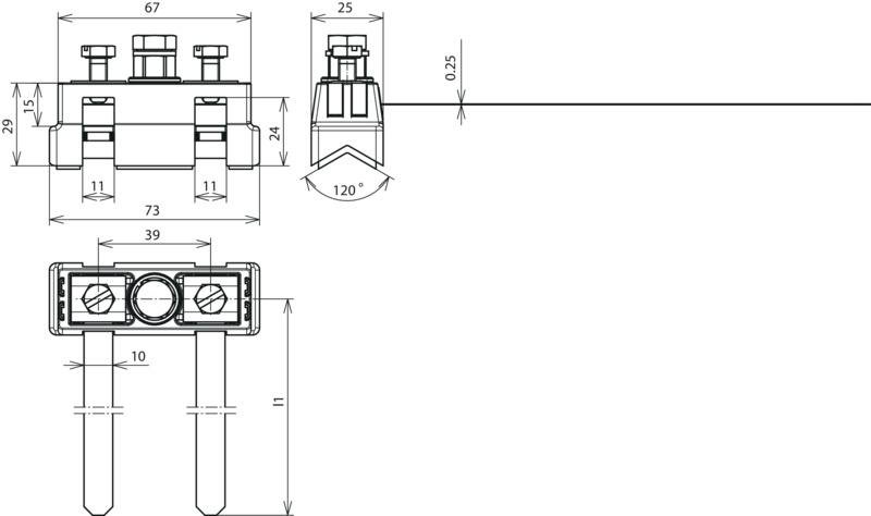 Bandrohrschelle f. Ex-Bereich D 6-27mm m. Anschlussschraube M8 Ms/gal Sn-NIRO – Bild 2 von 2