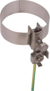 Erdungsbandrohrschelle D 27-60mm m. Anschlussklemme 2 x 4-25mm*2 NIRO