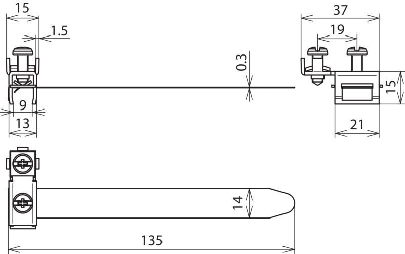 Erdungsbandrohrschelle D 10-27mm (1/8-3/4") m. Anschlussklemme 2 x 2,5-10mm*2 NIRO – Bild 2 von 2