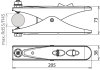 Erdungszange L 205mm NIRO f. Rd -55/Fl -45mm  Ausf. BASF