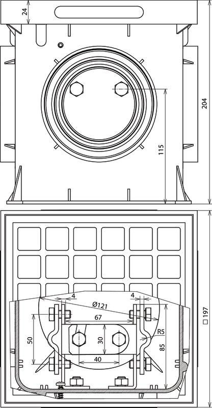 UF-Trennstellenkasten Kunststoff 197x197x204mm mit Trennstelle – Bild 2 von 2