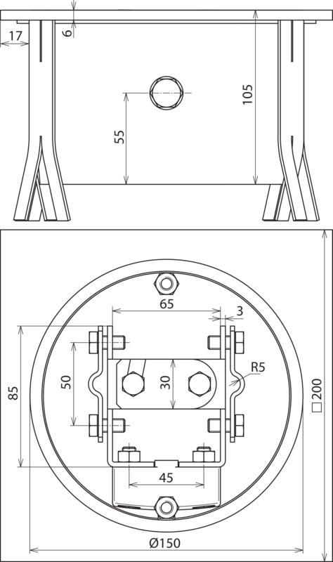 UF-Trennstellenkasten NIRO 200x200x105mm mit Trennstelle – Bild 2 von 2