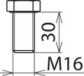 Sechskantschraube DIN 933 M16x30mm NIRO