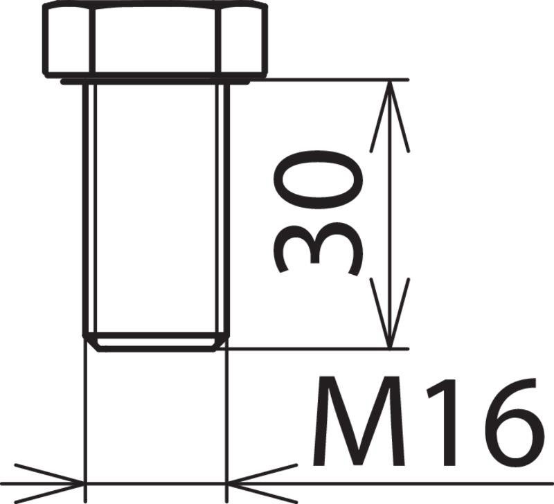 Sechskantschraube DIN 933 M16x30mm NIRO – Bild 2 von 2