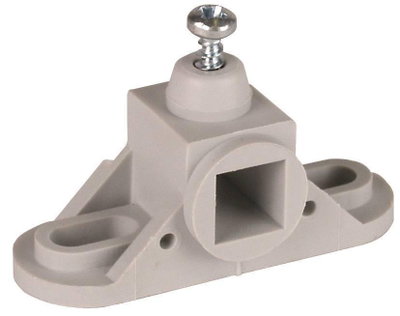 Schienenbock f. PA-Reihenklemm- schiene 10x10mm  K-grau