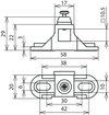 Schienenbock f. PA-Reihenklemm- schiene 10x10mm  K-grau