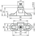 Schienenbock f. PA-Reihenklemm- schiene 10x10mm  K-grau