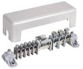 Potentialausgleichschiene m. Abdeckung 5x 2,5-25mm*2 3x16-95mm*2 1x Fl 30x4mm