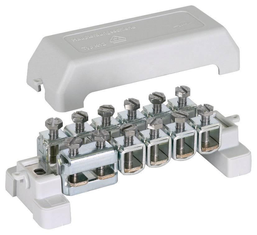 Potentialausgleichschiene K 12 10x 2,5-95mm*2/Rd 10mm 1x Fl 30x4mm