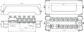 Potentialausgleichschiene K 12 10x 2,5-95mm*2/Rd 10mm 1x Fl 30x4mm