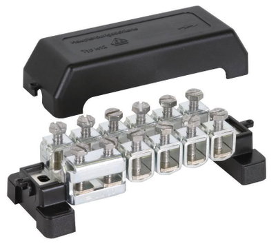 Potentialausgleichschiene  K 12 m. Abdeckhaube UV-bestaendig
