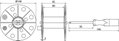Drahthaspel K-grau B 80mm m. Buchse u. 100m Litze0,75mm*2 blau m. Bananenstecker