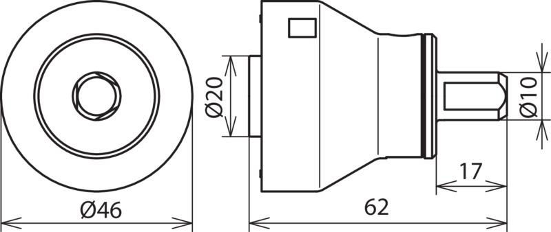 HVI-head holder Adapter m. Bajonettkupp- lung z. Befest. d. HVIhead Schneidkopf – Bild 2 von 2