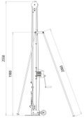 Hammergeruest St/tZn zum Eintreiben von Tiefenerderstaeben mit Vibrationshaemmer