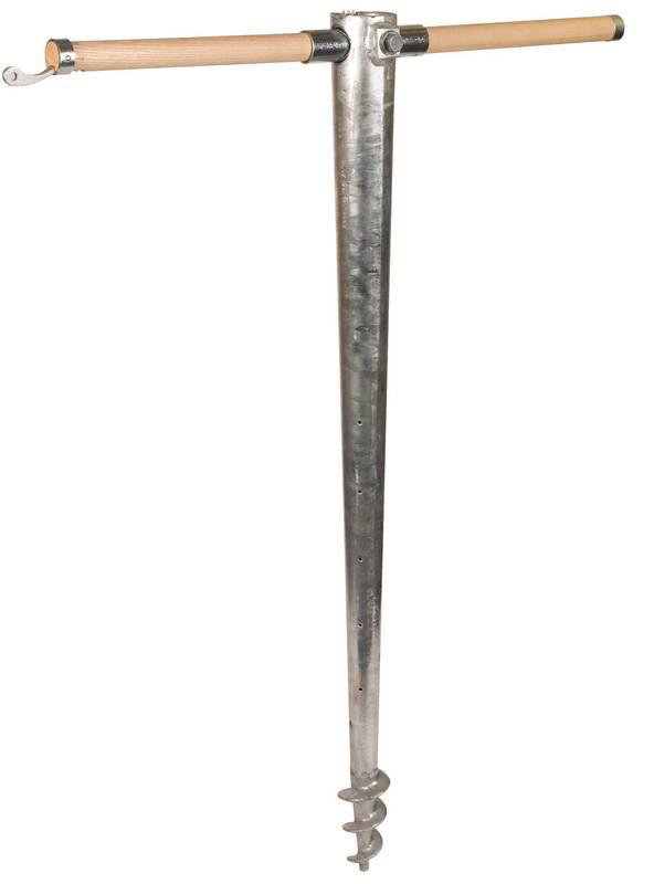 Erdungsrohr m. Bohrspirale L 1000mm m. abnehmbarem Handgriff Anschluss M10