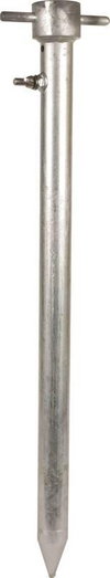 Erdungsrohr m. Schlagspitze St/tZn L 600mm m. Anschlussschraube M8