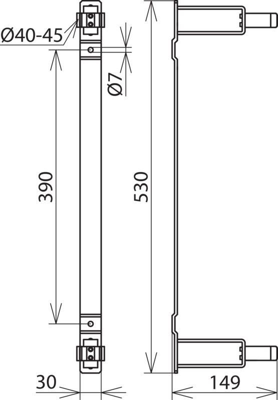 Haltevorrichtung f. Spannungspruefer Sicherungszangen u. Stangen D 40-45mm – Bild 2 von 2