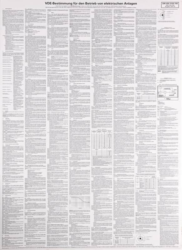 WuH-Schild  VDE-Bestimmungen fuer den Betrieb von elektrischen Anlagen Ersatz fuer Art.Nr. 700020