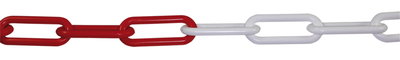 Absperrkette Secur Farbe rot/weiss Laenge 10 m