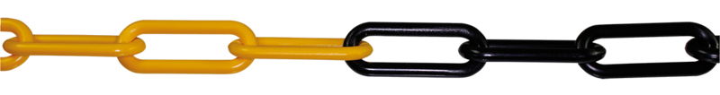 Absperrkette Secur Farbe gelb/schwarz Laenge 10 m